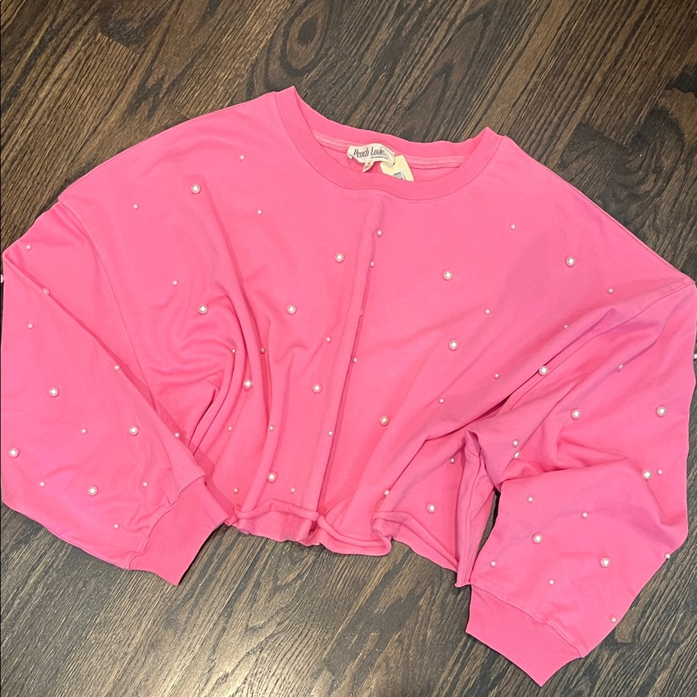 NWT Peach Love California Vibrant Pink Top
